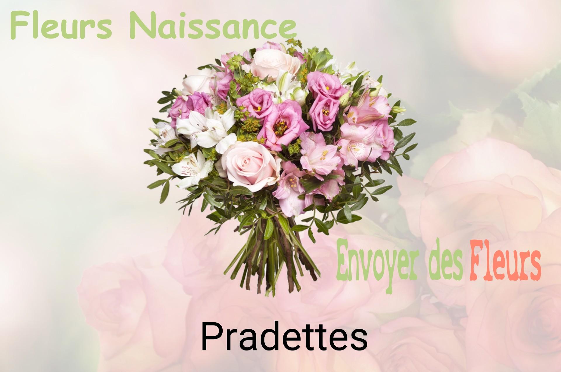 Bouquet de fleurs de naissance livré à Pradettes