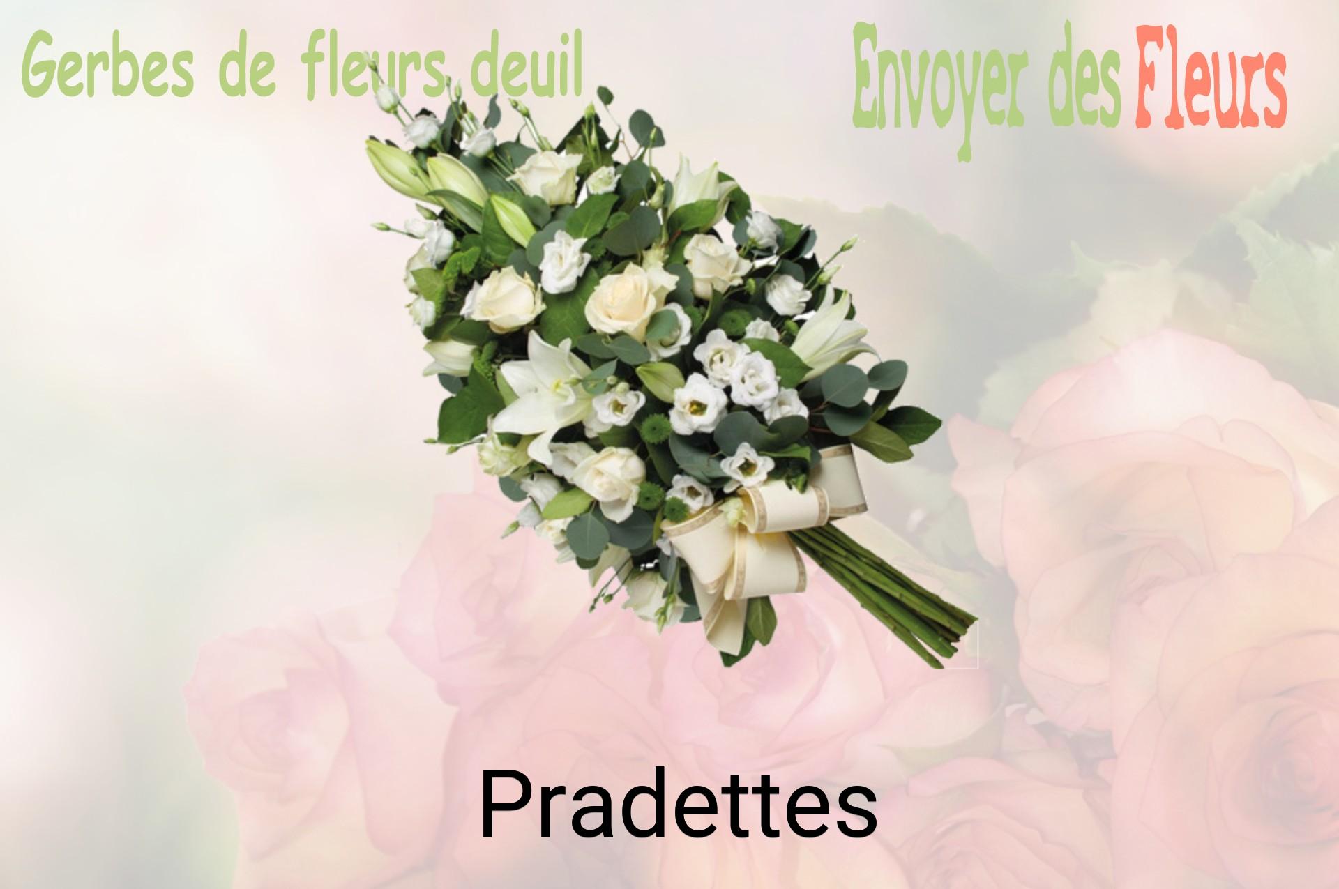 Gerbe de fleurs de deuil livrée à Pradettes